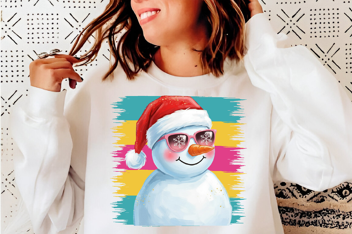 Glitter Christmas Snowman PNG, an Illustration by SinaCreation (Photo 5 of 7)