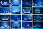Blue Podium Background, a Background Graphic by Forhadx5 (Thumbnail 3 of 4)