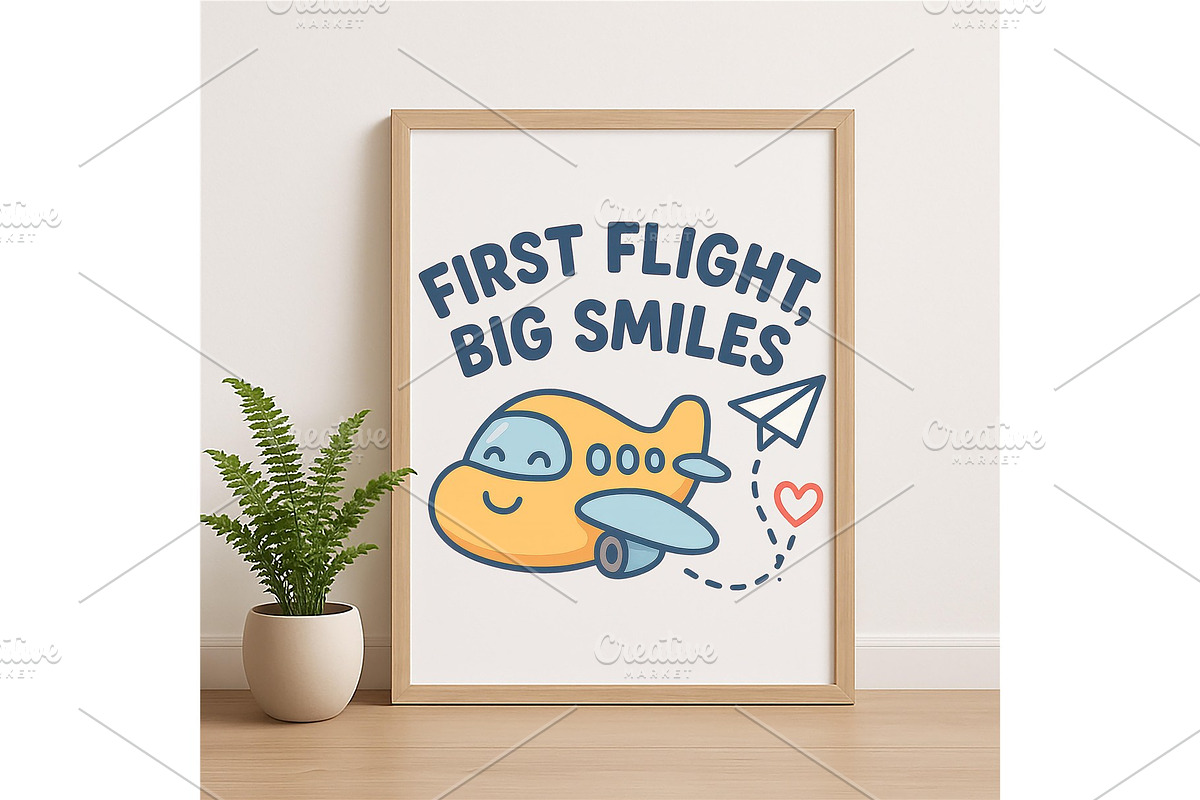 First Flight Big Smiles Airplane, a Background Graphic by LaseredNinja (Photo 2 of 7)