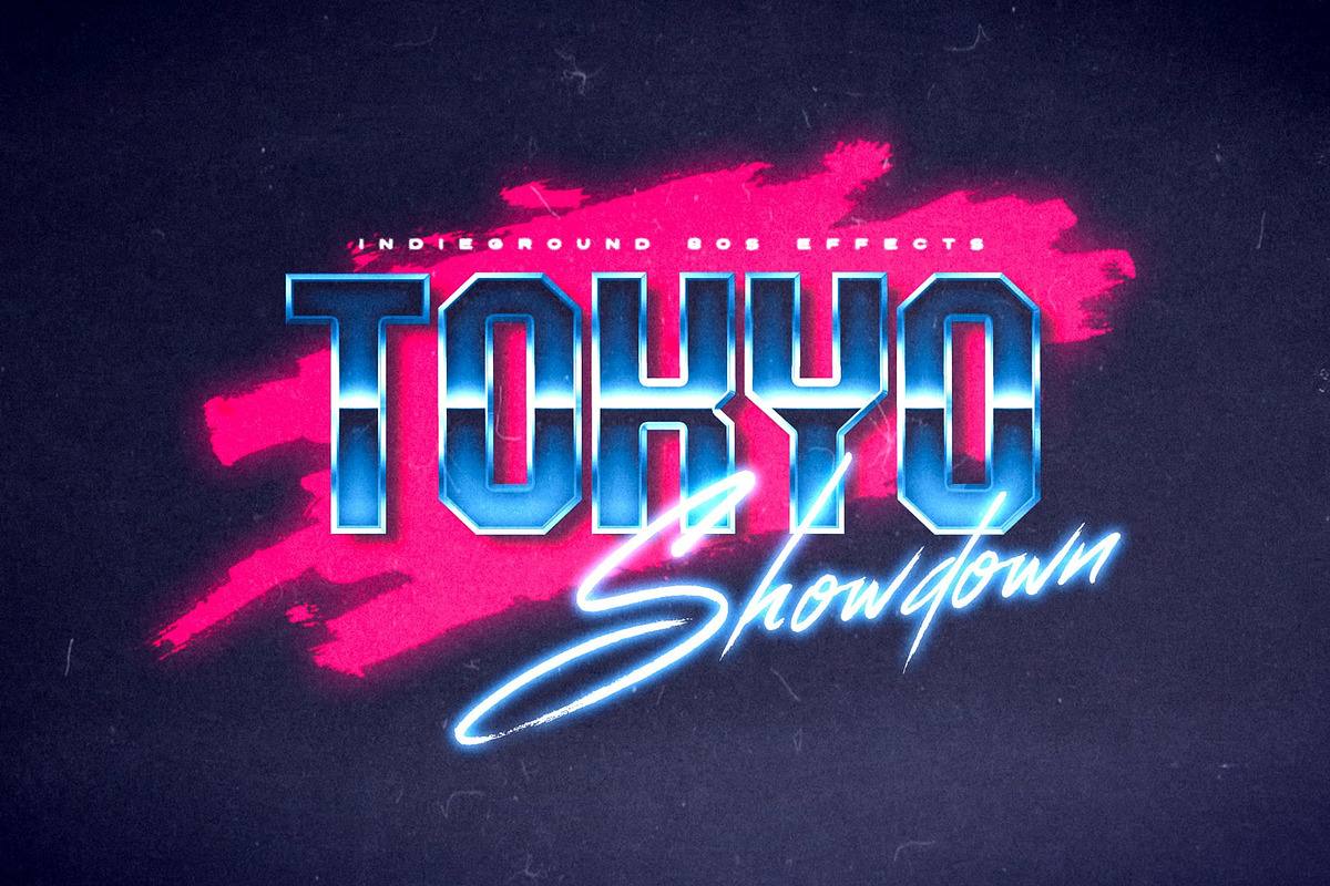 80s Text Effects Complete Bundle, a Layer Style Add-On by Indieground Design Inc. (Photo 19 of 31)