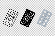 Blister Pack Vector Icons, an Object Graphic by Artonix (Thumbnail 3 of 3)