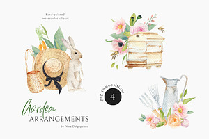 Watercolor Gardening Clipart, PNG