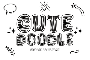 Cute Doodle - Playful Scribble Font, a Font by KiddoGlyphs Studio
