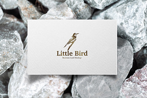 Close up on business card or id card