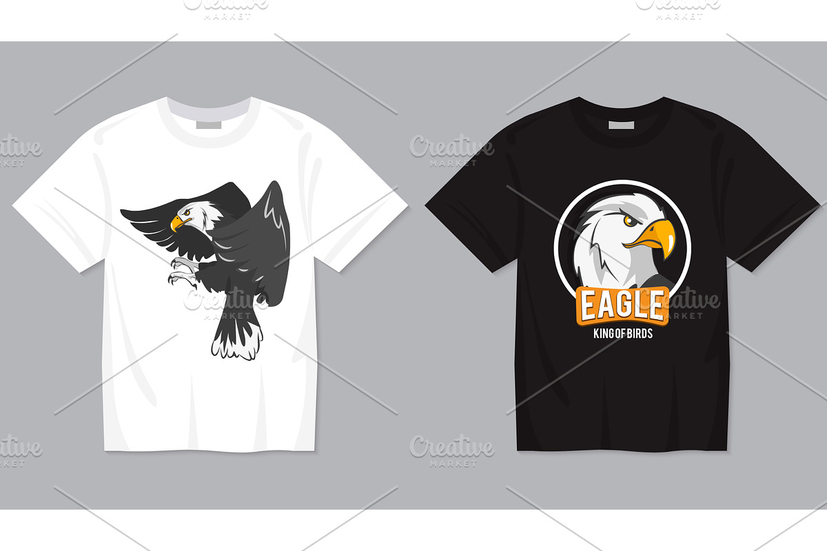 Eagle. tshirt print design template, an Illustration by Onyx