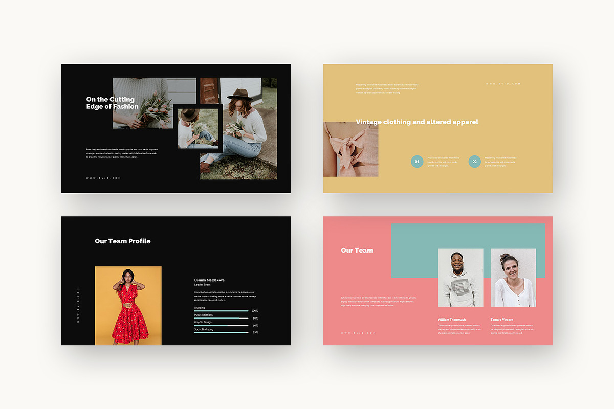 Evjo : Fashion House Powerpoint, a Presentation Template by Punkl Camp (Photo 11 of 16)