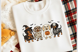 Cozy Halloween Dog And Cat Lover PNG