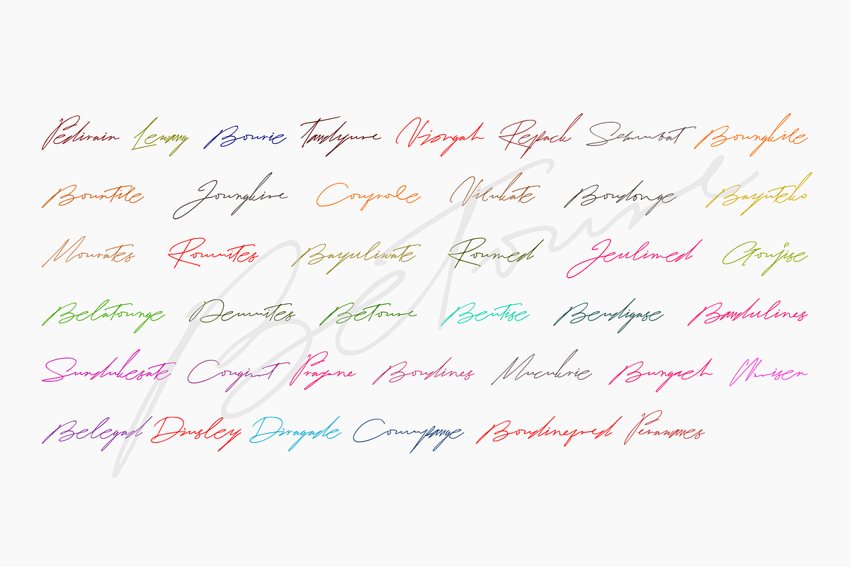Betoure | Signature script, a Script Font by Mozyen Studio (Photo 11 of 12)