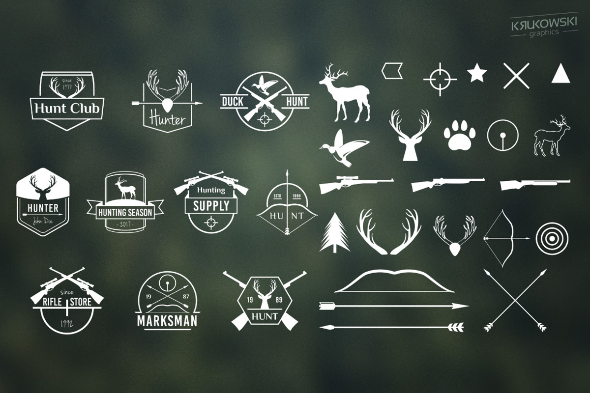 Hunting Vectors Badges Logos, a Branding & Logo Template by Krukowski Graphics (Photo 4 of 5)