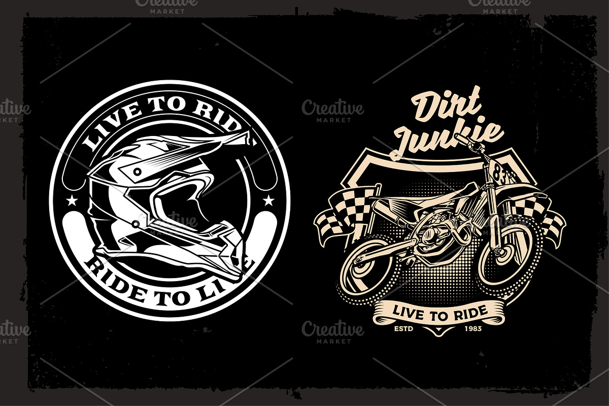 Motocross Design Bundle, a Transportation Illustration by The BolzStudio (Photo 7 of 8)