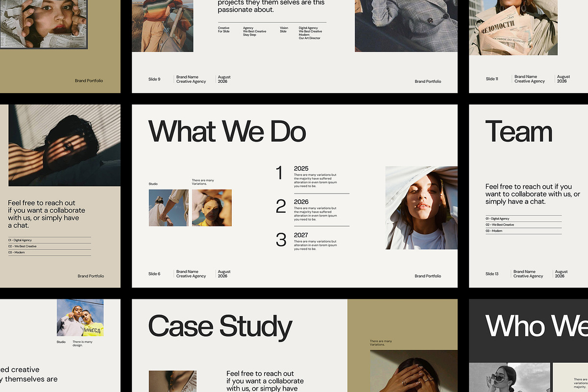Brand Portfolio Template, a Presentation Template by SlideStock (Photo 6 of 9)