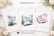 Vintage Bookish Sublimation PNG, an Illustration by Artnoy (Thumbnail 5 of 8)