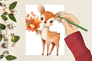 Autumn Cute Deer Sublimation Clipart, an Illustration by CitraGraphics (Thumbnail 6 of 6)
