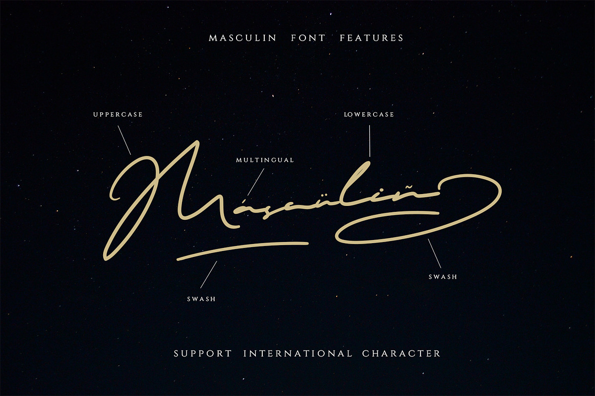 MASCULIN - The Real Signature Font preview 7