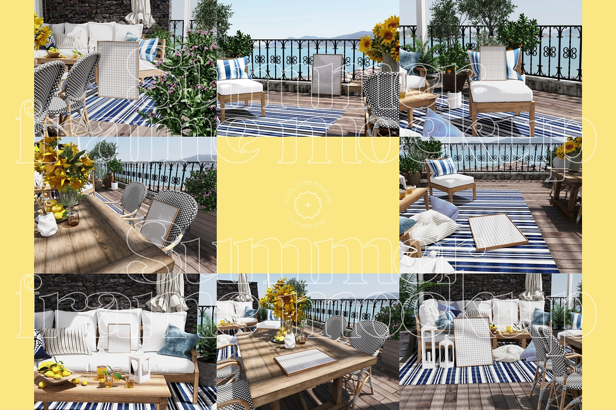 SUMMER | Mediterranean Frame Mockups, a Household Mockup by SoleilHomeMockups (Photo 10 of 10)