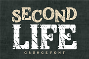 Second Life - Heavy Grunge Font, a Slab Serif Font by KiddoGlyphs Studio (Thumbnail 1 of 5)