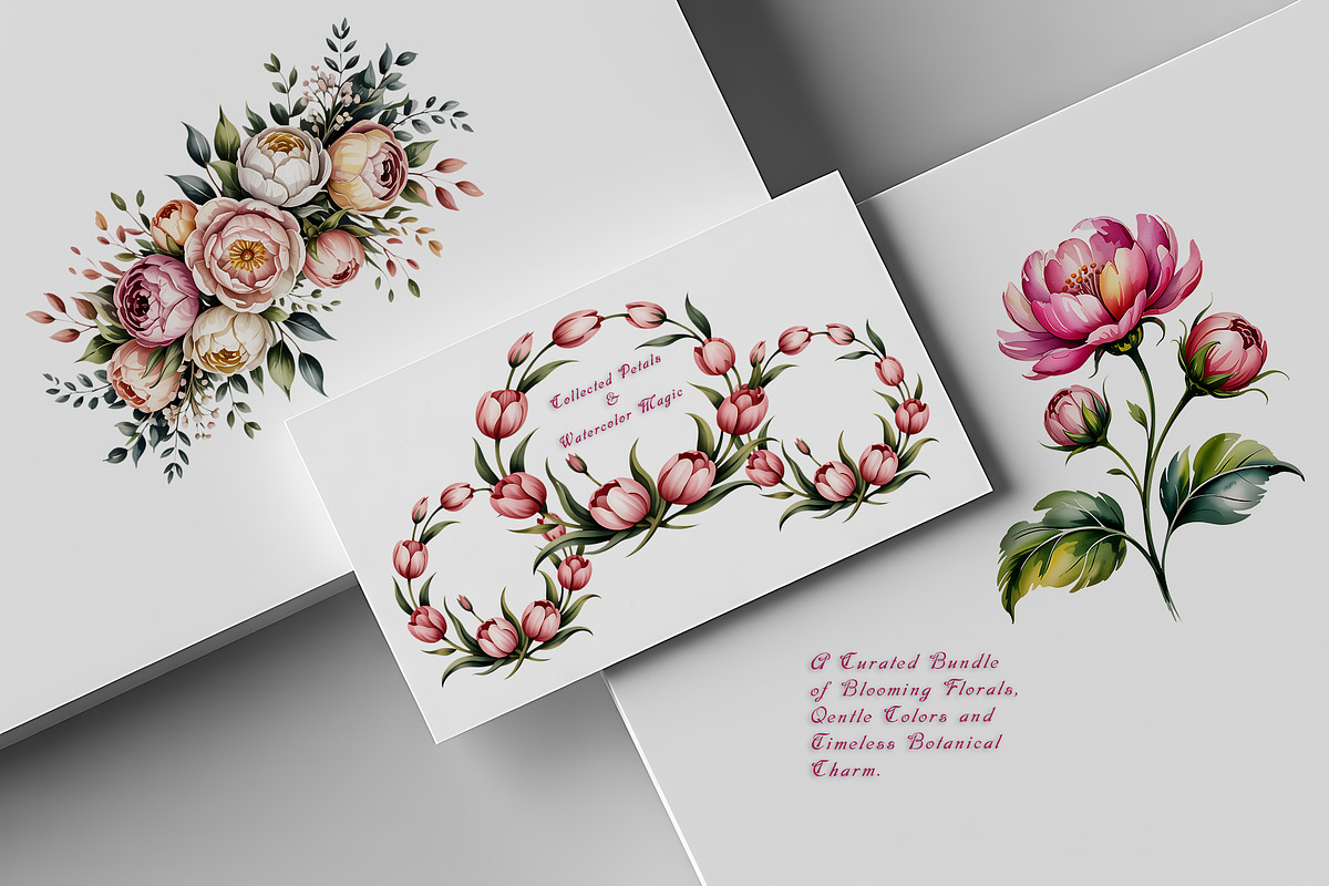 Watercolor Floral Clipart, a Decorative Illustration by ForhadGFX (Photo 2 of 12)