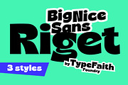Riget Sans, a Sans Serif Font by TypeFaith Fonts (Thumbnail 1 of 12)