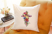 Watercolor Easter Floral Crosses, an Illustration by Sublimation Artist (Thumbnail 6 of 6)