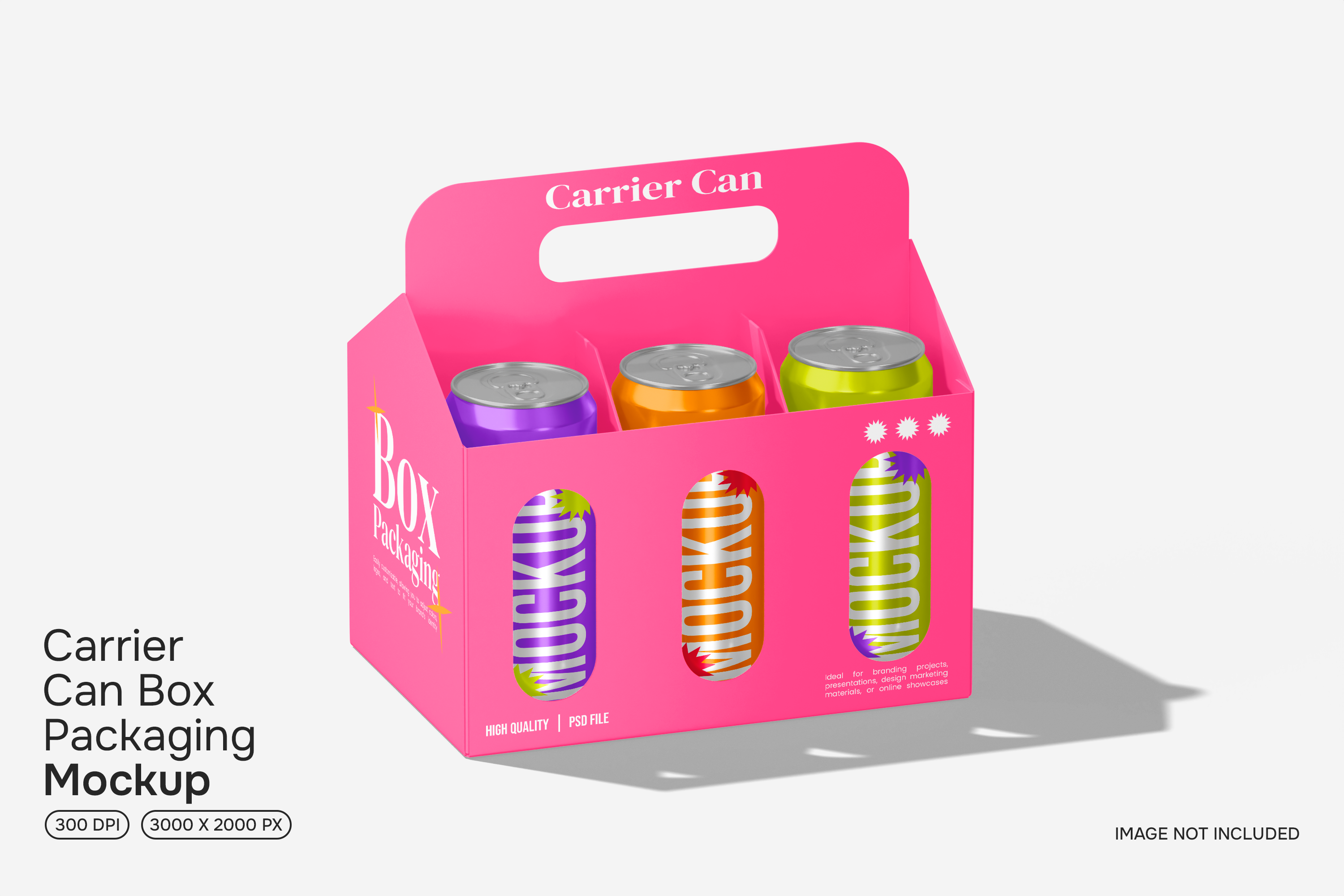 Carrier Can Box Packaging Mockup, a Packaging Mockup by Permadi Creative