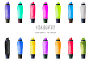 Colored highlighters clipart 14 PNG, an Object Illustration by Art and Funny (Thumbnail 2 of 3)