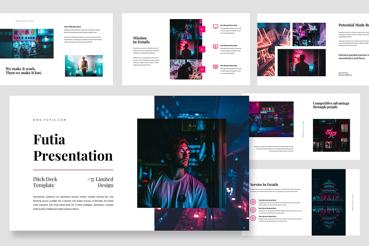 Futia : Neon Colors Google Slides, a Presentation Template by Punkl Camp (Photo 1 of 9)