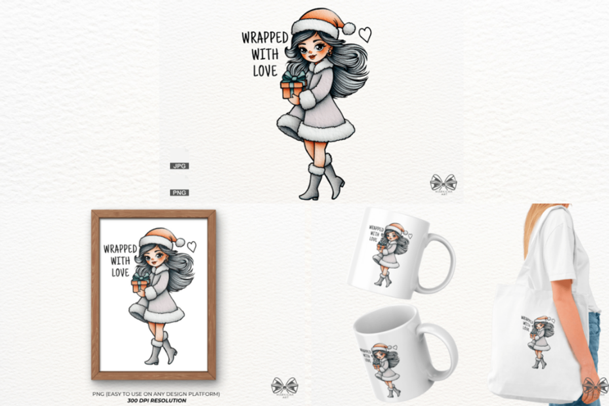Cute Winter Christmas Clipart Bundle, an Illustration by Markicha Art (Photo 2 of 9)