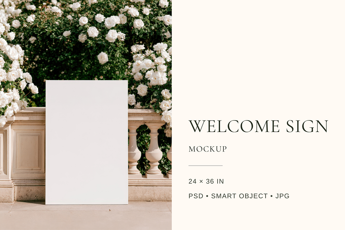 Wedding 24x36 Welcome Sign Mockup, an Advertising Mockup by Serenefeeling (Photo 1 of 7)