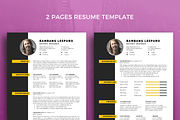 Resume Template 33, a Resume Template by graphicalcium (Thumbnail 2 of 3)