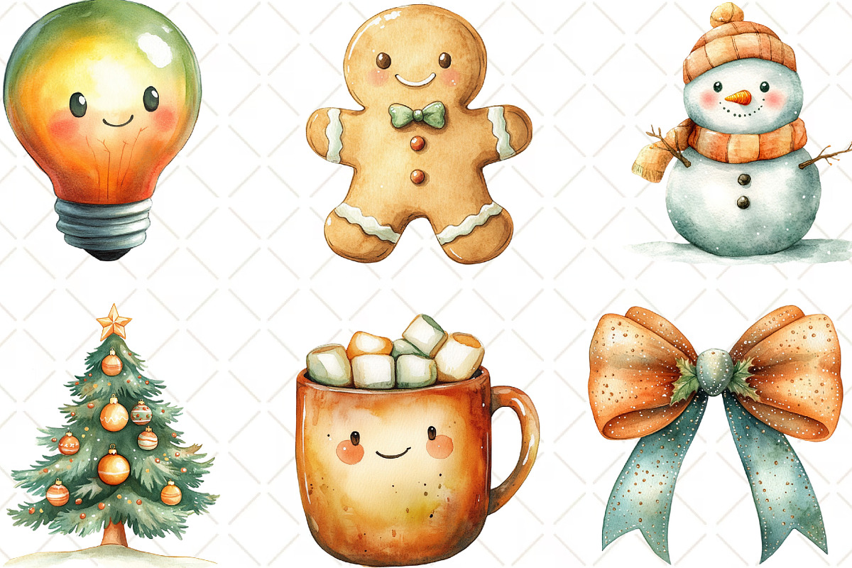 Kawaii Amber And Mint Christmas, an Illustration by Black Bird Studio (Photo 6 of 6)