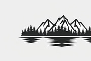 Majestic Mountain and Tree Vector, a Graphic by hafijul (Thumbnail 4 of 9)