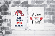Gym equipment sketches and posters, a Decorative Illustration by Akimo Mia (Thumbnail 8 of 9)