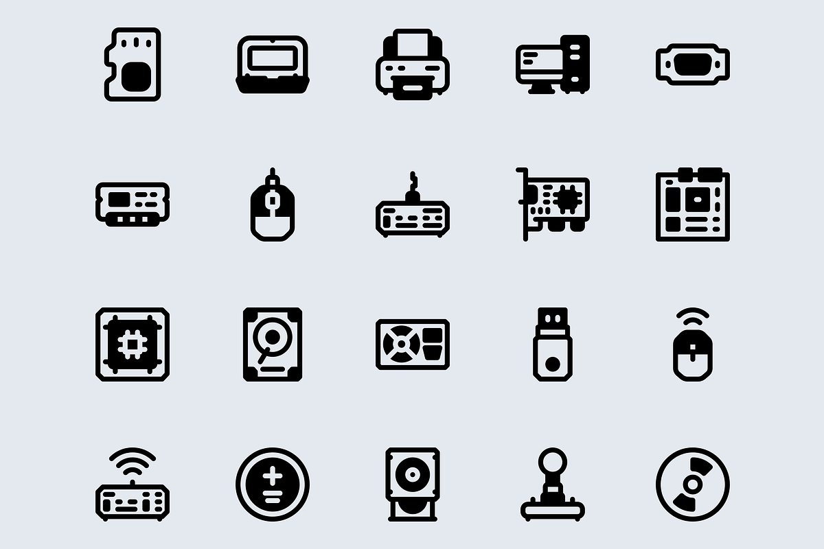 Computer Component Icon Solid Line, a Solid Icon by TRDesignCreativeStud (Photo 2 of 4)