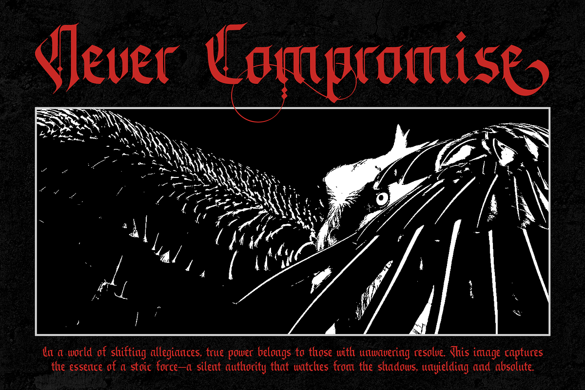 Grudge – Gothic Blackletter Typeface, a Blackletter Font by Almarkhatype (Photo 3 of 15)