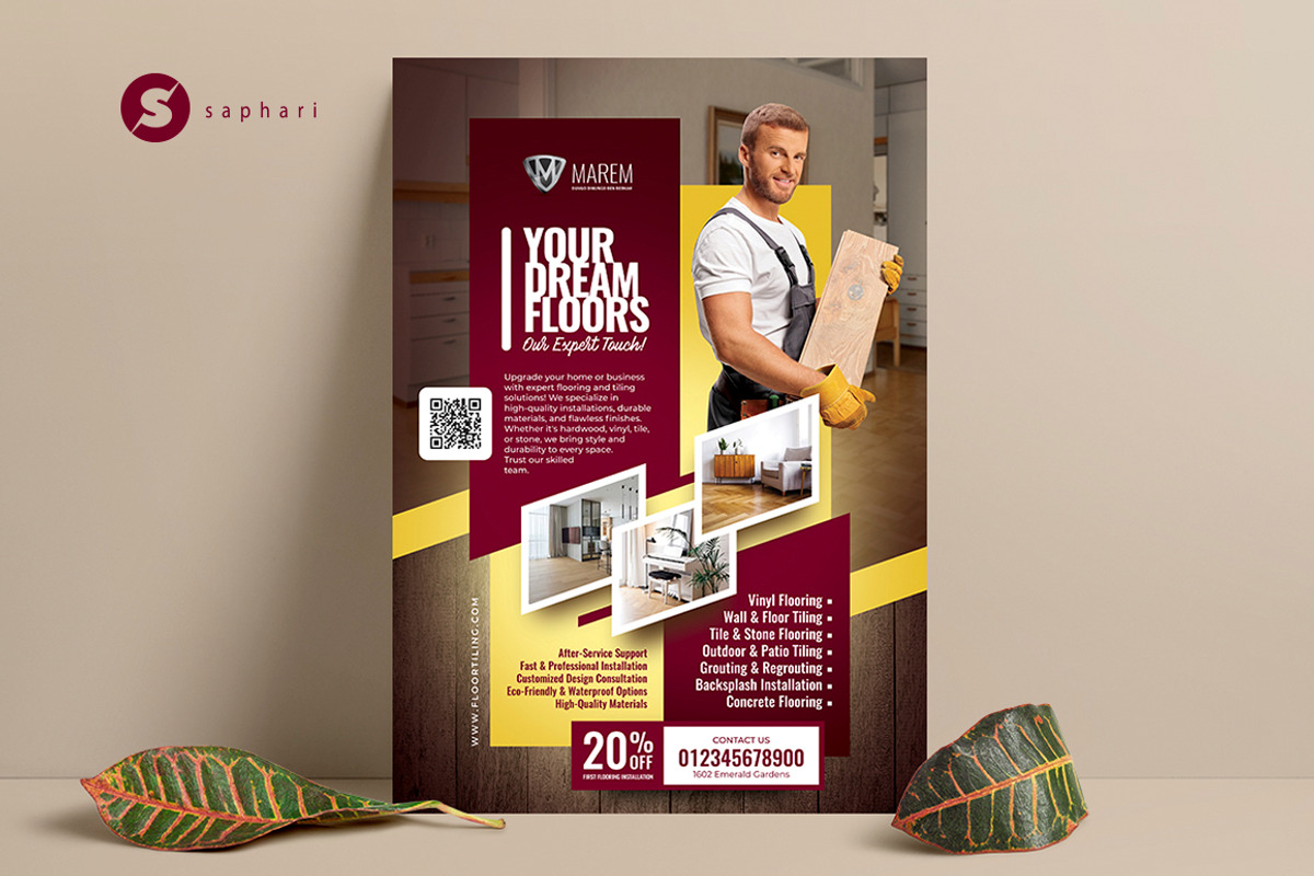 Flooring and Tiles, a Flyer Template by Saphari (Photo 2 of 3)
