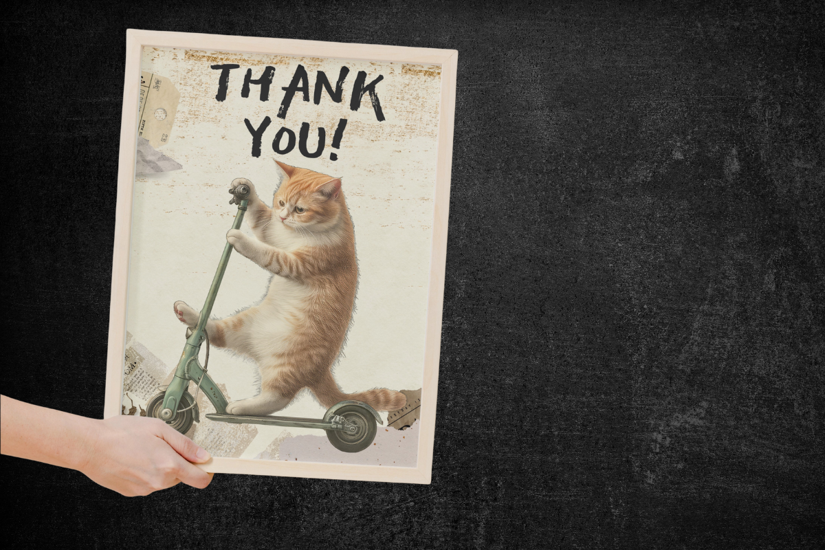 Funny Cat Riding A Scooter Clipart, an Object Illustration by Digital Xpress (Photo 5 of 5)