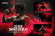Red Smoke PNG Photo Overlays, a Layer Style Add-On by Walllow Creatives (Thumbnail 4 of 6)