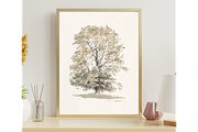 Vintage Tree Sketch Wall Art, a Decorative Illustration by Pink_bloom (Thumbnail 6 of 10)