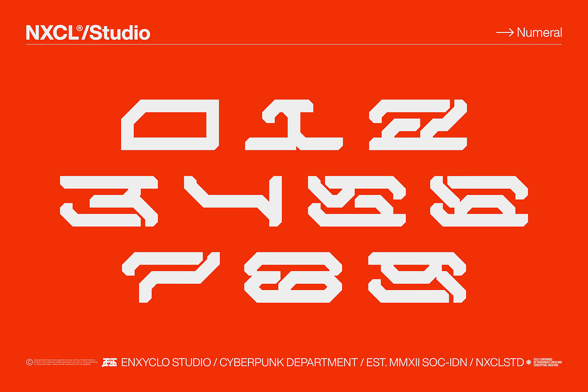 NCL GESROB - Cyberpunk Font, a Sans Serif Font by Enxyclo Studio (Photo 8 of 14)