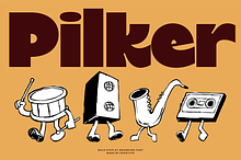 Pilker - Bold Logo Font with Inktrap