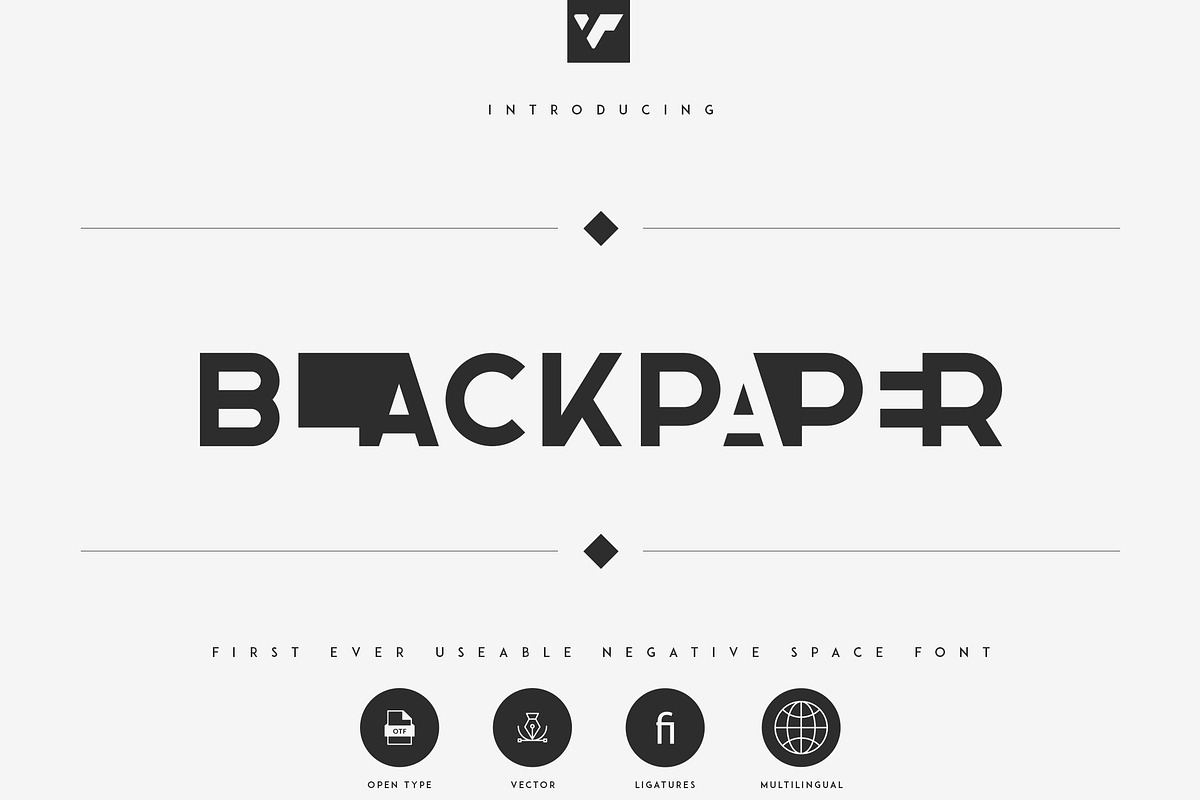Blackpaper - 1st Negative Space Font