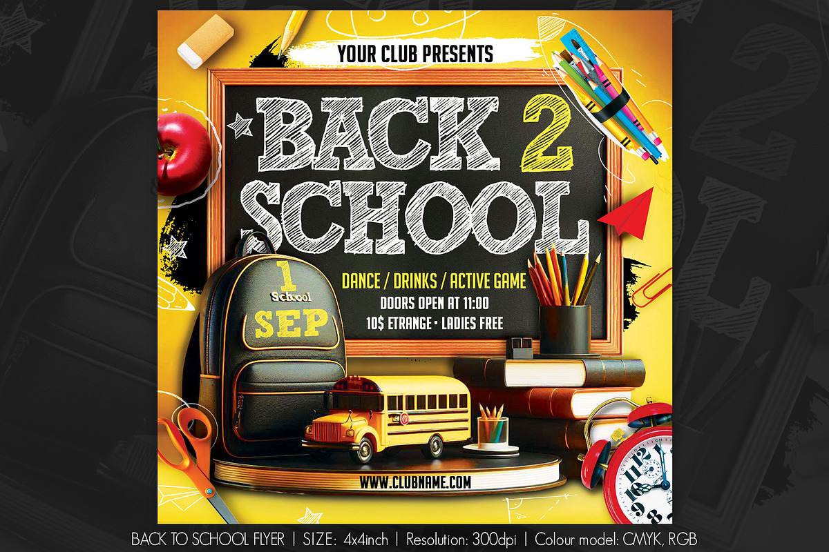 Back To School Flyer, a Flyer Template by Artolus (Photo 1 of 2)