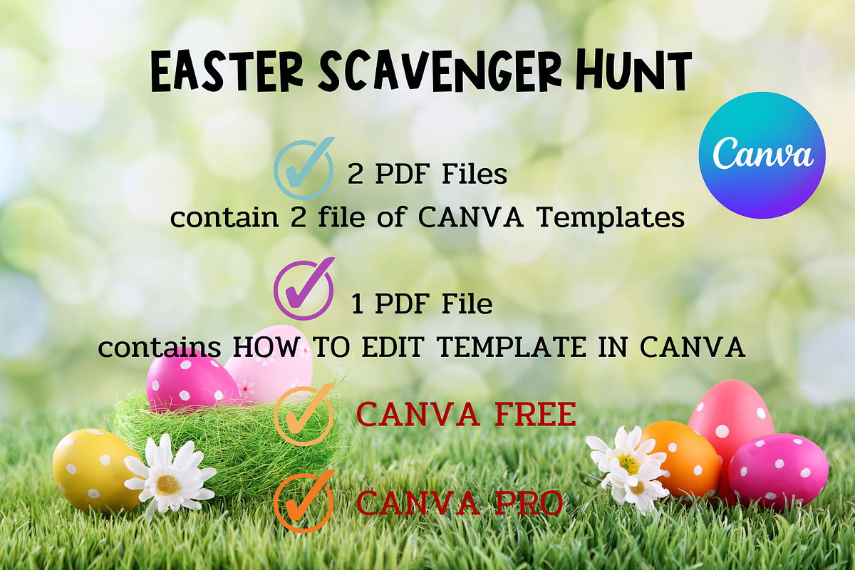 Easter Scavenger Hunt - Canva, a Templates & Theme by Adalin Shop (Photo 6 of 6)
