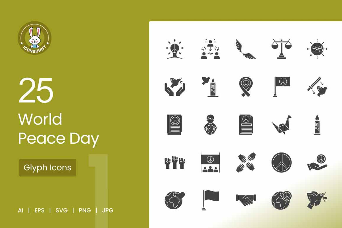 25 World Peace Day Icons, an Icon by IconBunny (Photo 1 of 2)