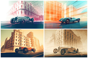 20 Vintage Car Illustrations