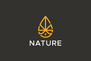 Natural Water Drop & Leaf Logo, a Branding & Logo Template by Signatoro (Thumbnail 2 of 3)
