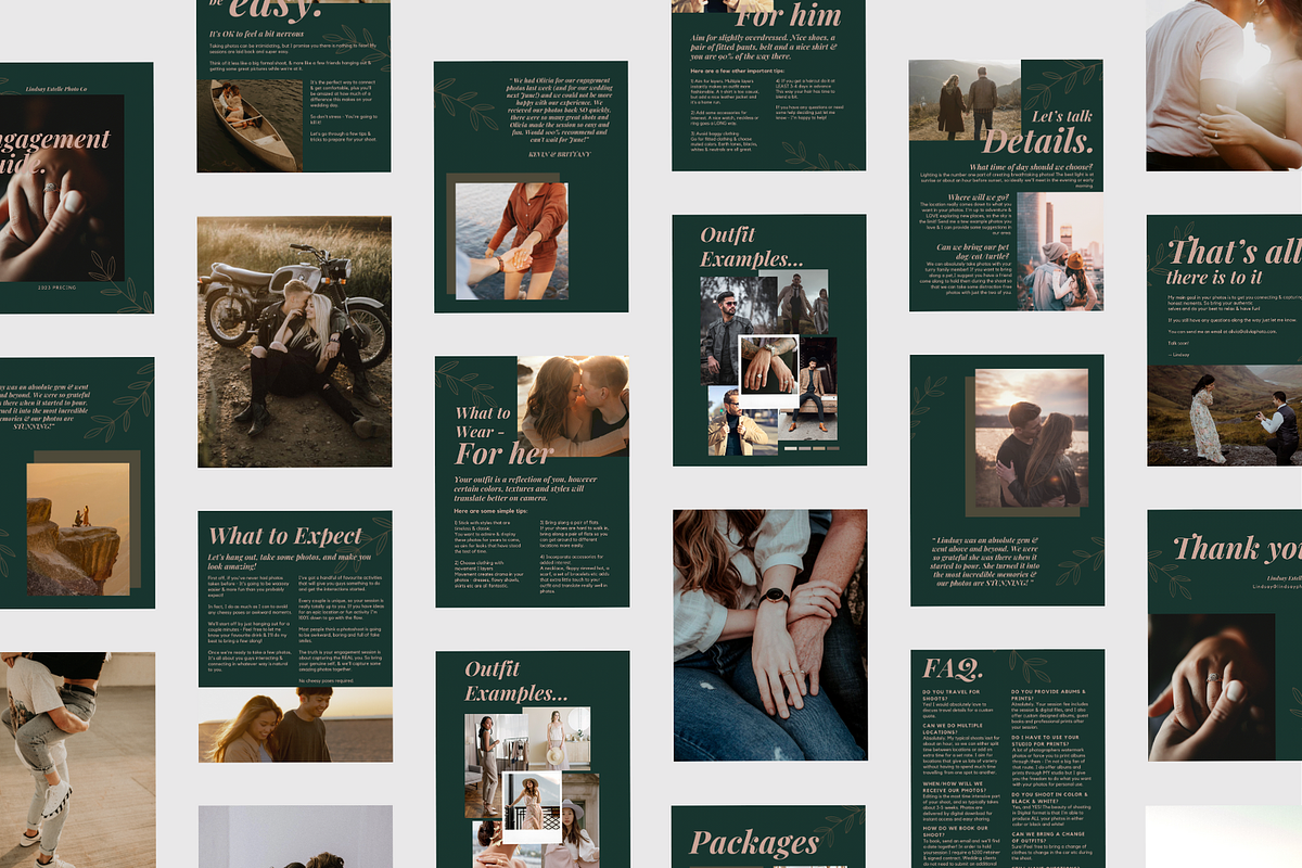 TEAL Engagement Photography Gudie, a Magazine Template by Signature Edits (Photo 4 of 11)