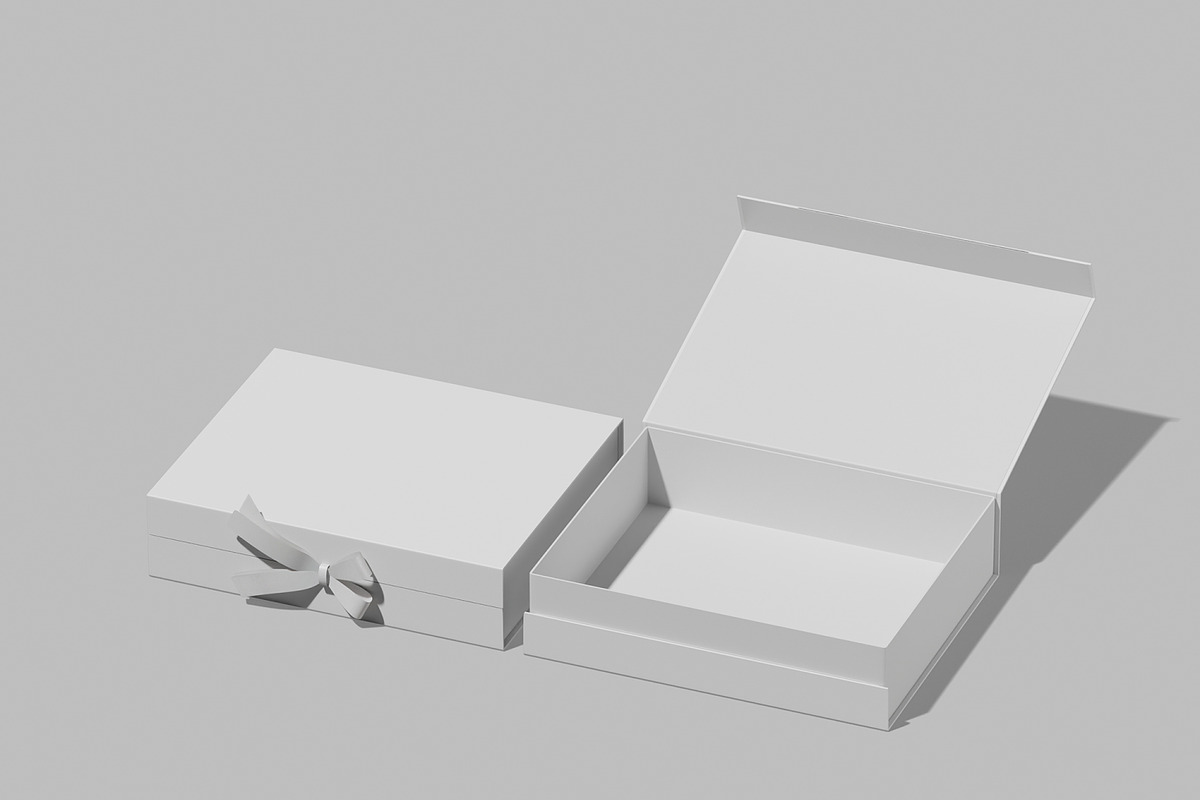 Gift Box Mockup, a Packaging Mockup by Unerispace (Photo 3 of 5)