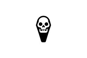 Skull Coffin Icon Vector, a Seasonal Illustration by Vectorium Studio