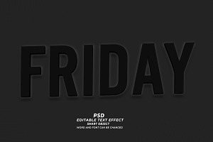 PSD Friday Editable Text Effect